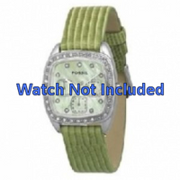 Horlogeband Fossil ES1010 Leder Groen 18mm Horlogeband Fossil ES1010 Leder Groen 18mm