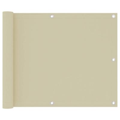 VidaXL Balkonscherm 75x500 cm oxford stof crème