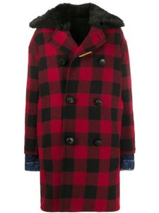 DSQUARED2 manteau oversize à carreaux - Rouge