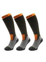 Poederbaas Skisokken Merinowol Pro 3-pack Olive Green-43/46