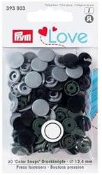 Prym Love Color Drukknoop 12,4mm 01 Grijs