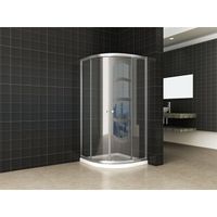 Xellanz eco kwartronde douchecabine 5mm 80x80x190cm helder glas 20.3710