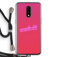 Vice Glow: OnePlus 7 Transparant Hoesje met koord