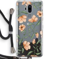Peachy flowers: LG G7 Thinq Transparant Hoesje met koord