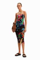 Bandeau midi-jurk junglemotief - BLACK - M - thumbnail