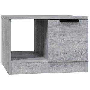 The Living Store Salontafel - Grijs Sonoma Eiken - 50x50x36 cm - Opbergruimte - Decoratieve Display - Montage Vereist