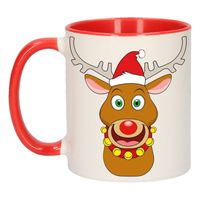 Kerst beker rendier Rudolph  300 ml   - - thumbnail