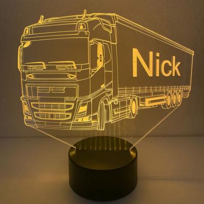 3D LED LAMP - VRACHTWAGEN 5 - Ontwerp-zelf.nl