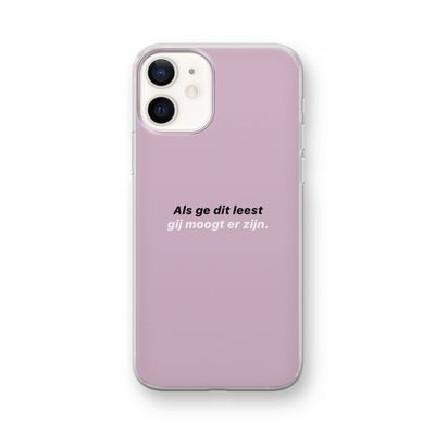 gij moogt er zijn: iPhone 12 mini Transparant Hoesje gij moogt er zijn: iPhone 12 mini Transparant Hoesje