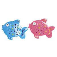 Badkleed DKD Home Decor 13 x 1 x 10,5 cm Blauw Roze Kinderen PVC Vis (2 Stuks)