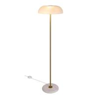 Vloerlamp messing marmer opaal glas E14 schakelaar &apos;Glossy&apos;