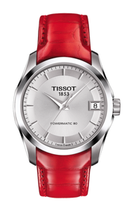 Horlogeband Tissot T035207B / T0352071603101B / T600038033 Leder Rood 18mm
