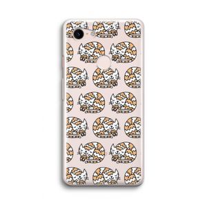 Slapende poes: Google Pixel 3 Transparant Hoesje