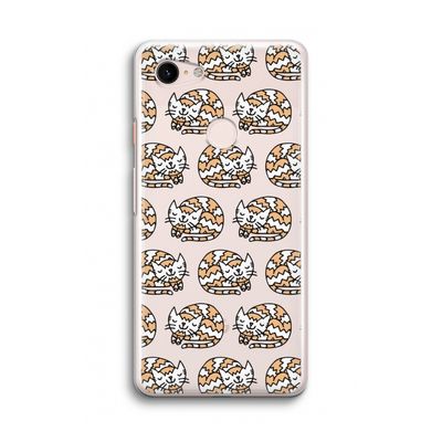 Slapende poes: Google Pixel 3 Transparant Hoesje