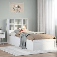 Bedframe zonder matras massief grenenhout wit 90x190 cm
