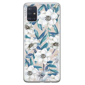 Samsung Galaxy A71 siliconen hoesje - Touch of flowers