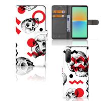 Telefoonhoesje met Naam Sony Xperia 10 IV Skull Red Telefoonhoesje met Naam Sony Xperia 10 IV Skull Red