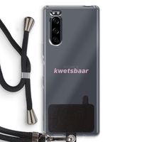 kwetsbaar: Sony Xperia 5 Transparant Hoesje met koord