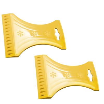 IJskrabber / raamkrabber - 2x - voor auto ramen - Geel - Kunststof - 10 x 13 cm - Ruitenkrabber IJskrabber / raamkrabber - 2x - voor auto ramen - Geel - Kunststof - 10 x 13 cm - Ruitenkrabber