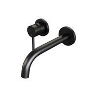 Brauer Black Edition Wastafelmengkraan inbouw - gebogen uitloop rechts - hendel lang smal - model A2 - mat zwart 5-S-083 - thumbnail