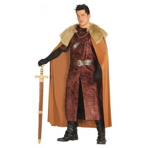 Middeleeuwse koning verkleedkleding bruin