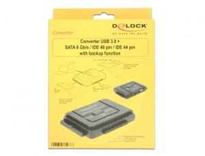 DeLOCK Converter USB 3.0 > SATA 6 Gb/s / IDE 40 pin / IDE 44 pin converter 61486