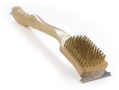 Napoleon Koperen grillborstel met houten greep