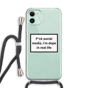 I'm dope: iPhone 11 Transparant Hoesje met koord