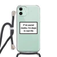 I'm dope: iPhone 11 Transparant Hoesje met koord