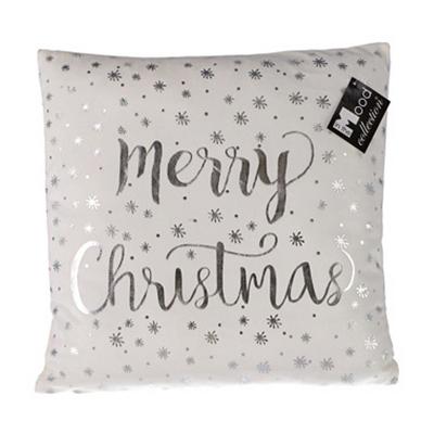In The Mood Collection merry christmas kussen wit 40x40x10 cm