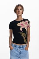 Orchidee T-shirt met korte mouwen - BLACK - XS Orchidee T-shirt met korte mouwen - BLACK - XS