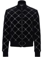 Balmain rhinestone-embellished quilted bomber jacket - Noir - thumbnail