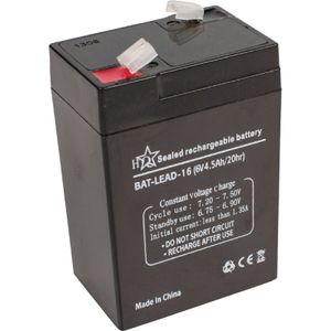 Oplaadbare Loodzuuraccu 6V, 4,5Ah Beveiliging