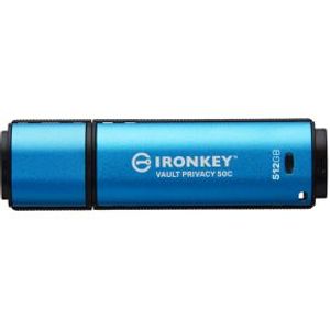 Kingston Technology IronKey VP50 USB flash drive 512 GB USB Type-C 3.2 Gen 1 (3.1 Gen 1) Zwart, Blau