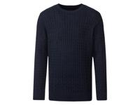 LIVERGY Heren grofgebreide pullover (XL (56/58), Donkerblauw)