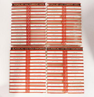 Wurlitzer 1500 Titlestrip Houders Set - Origineel