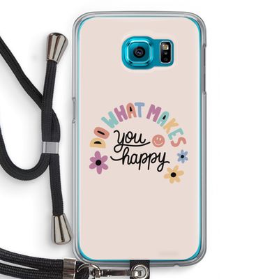 Happy days: Samsung Galaxy S6 Transparant Hoesje met koord