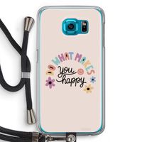 Happy days: Samsung Galaxy S6 Transparant Hoesje met koord
