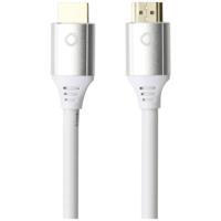 Oehlbach D1C92497 HDMI-kabel HDMI Aansluitkabel HDMI-A-stekker, HDMI-A-stekker 5.00 m Wit 8K UHD, Vergulde steekcontacten
