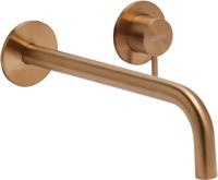 Qisani Flow wastafelkraan afbouwdeel met 250mm uitloop copper