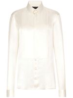 Dolce & Gabbana chemise à plastron contrastant - Blanc - thumbnail