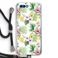 Gele kuif: Honor 10 Transparant Hoesje met koord