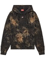 Diesel hoodie S-Boxt-Hood-N9 à effet usé - Noir