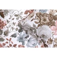 Royal dekbedovertrek Nova bloemen - wit/groen - 140x200/220 cm - Leen Bakker