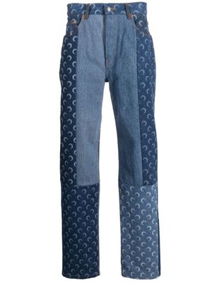Marine Serre jean slim Regenerated - Bleu