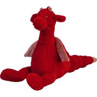 Happy Horse Knuffel Draak Tine - rood - 24 cm - baby knuffels - kraamcadeau