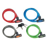 Masterlock Keyed armoured cable 1m x Ø 18mm w/4 keysvinyl cover - colours : blac - 8228EURDPRO