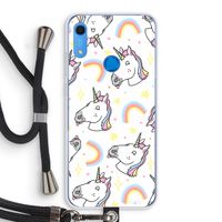 Rainbow Unicorn: Huawei Y6s Transparant Hoesje met koord