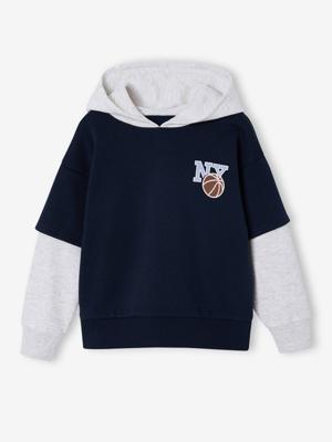 Sportieve sweater met capuchon voor jongens marineblauw Sportieve sweater met capuchon voor jongens marineblauw