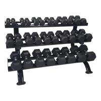 RS Sports Voordeelset Hexa dumbells l 1 t/m 20 kg + 1x dumbellrek 3 laags